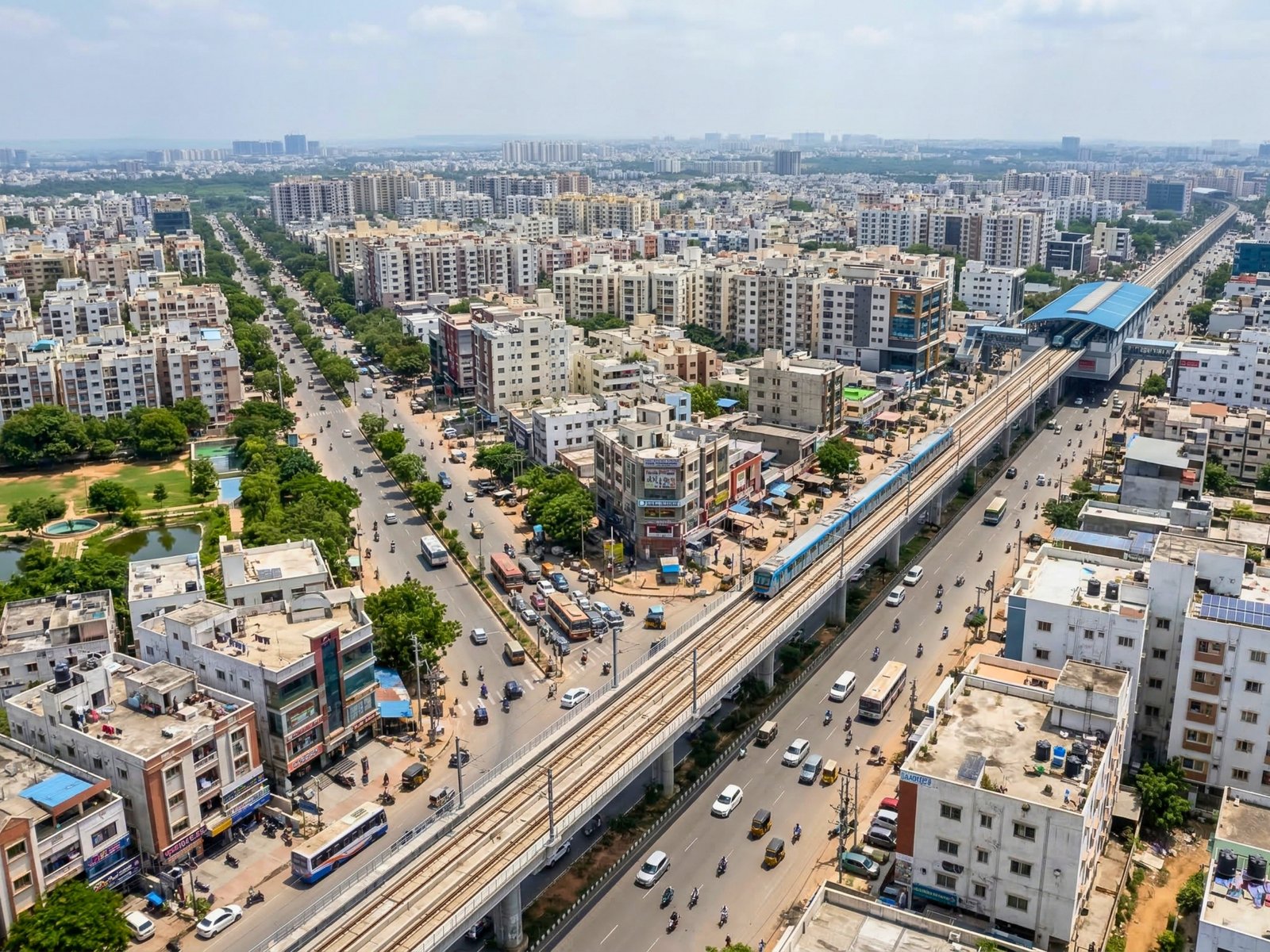 Godrej Brooklyn Kukatpally aerial view — Brooklyn-themed luxury towers