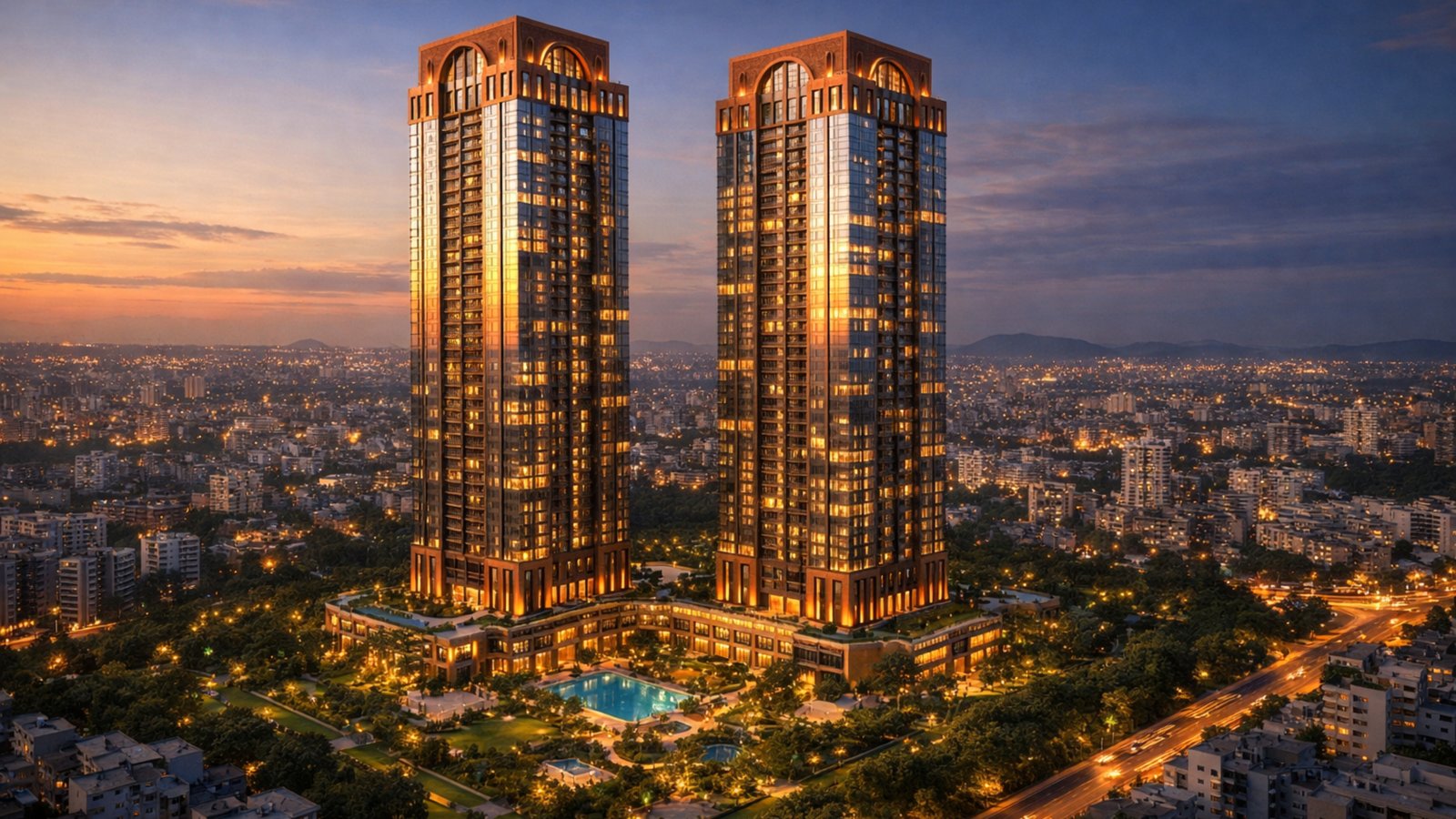 Godrej Brooklyn Kukatpally luxury apartments aerial view